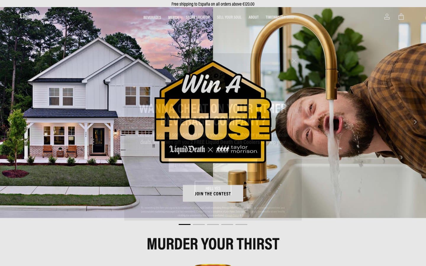 معاينة تصميم موقع Liquid Death