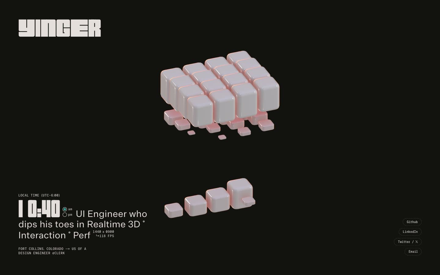 معاينة تصميم موقع Max Yinger