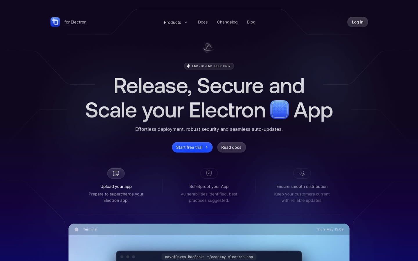 معاينة تصميم موقع ToDesktop