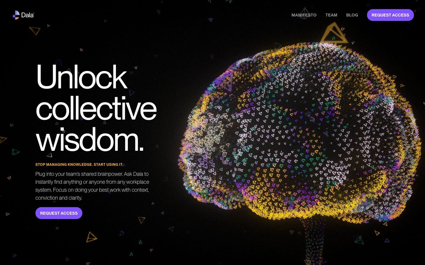 معاينة تصميم موقع Your workplace has the answer. Just ask Dala for it.