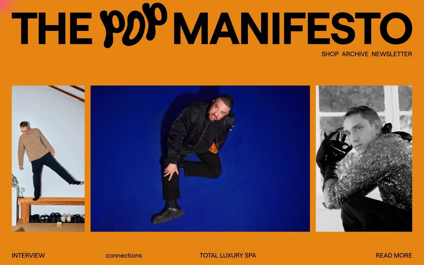 معاينة تصميم موقع The Pop Manifesto