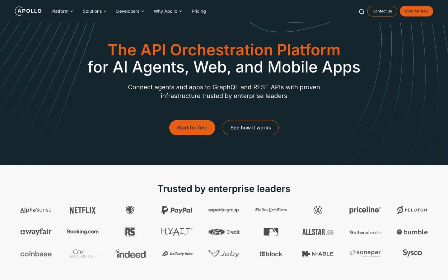 معاينة تصميم موقع Apollographql