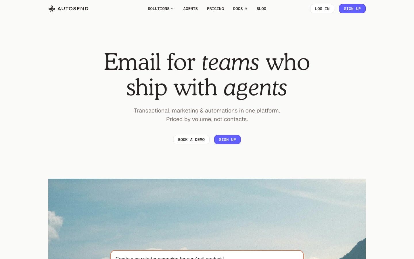 معاينة تصميم موقع AutoSend