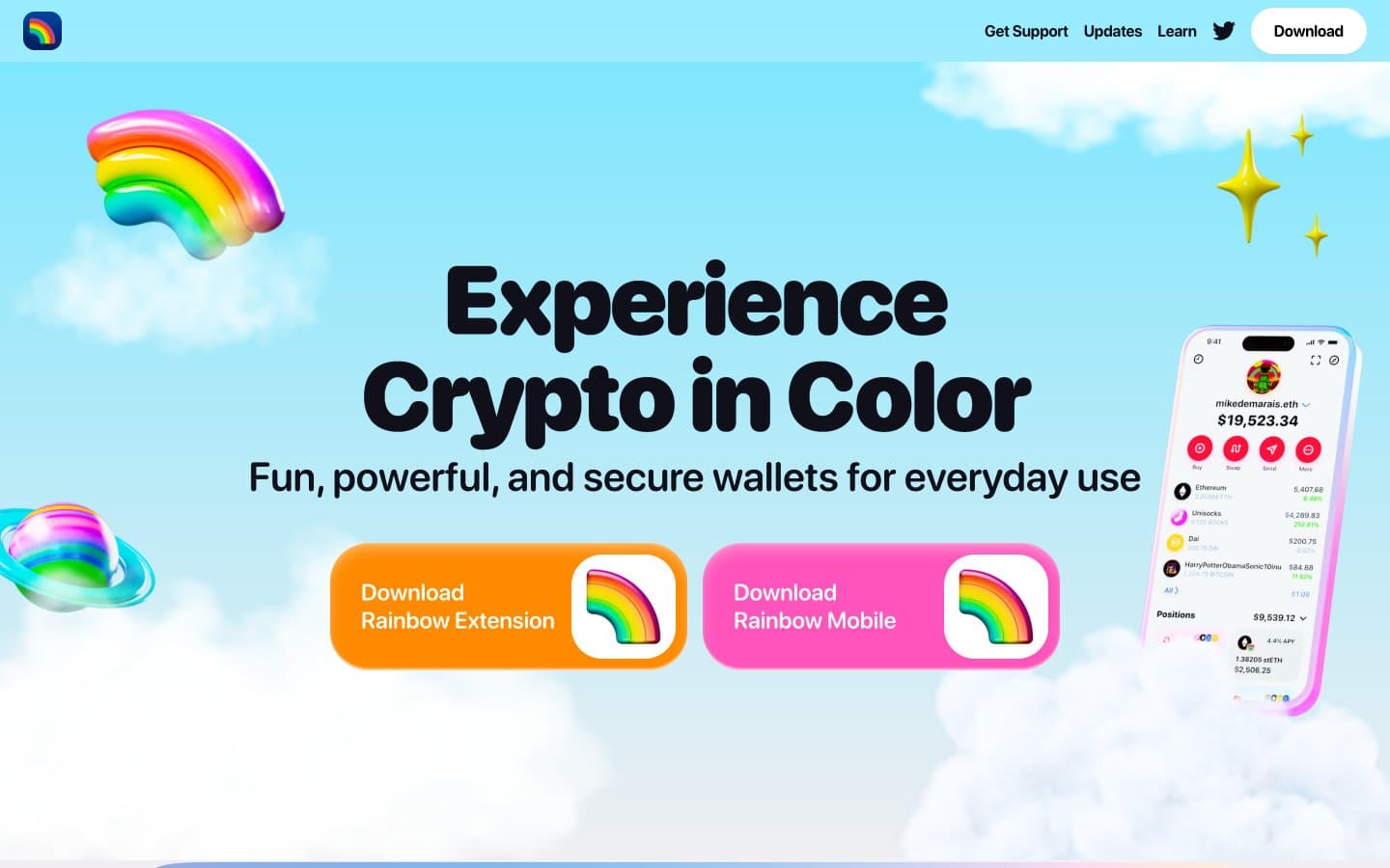 معاينة تصميم موقع Rainbow